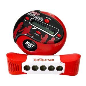 Scrabble Electronic Hand‎ Held Game Lot of 2 Catch Phrase and Twist Editions